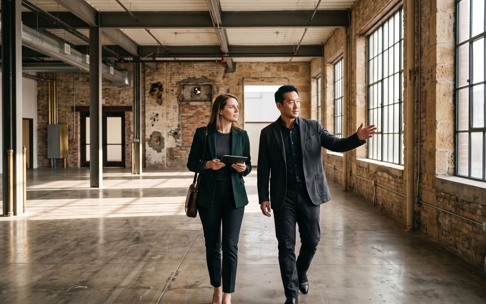 Walking a commercial space under evaluation