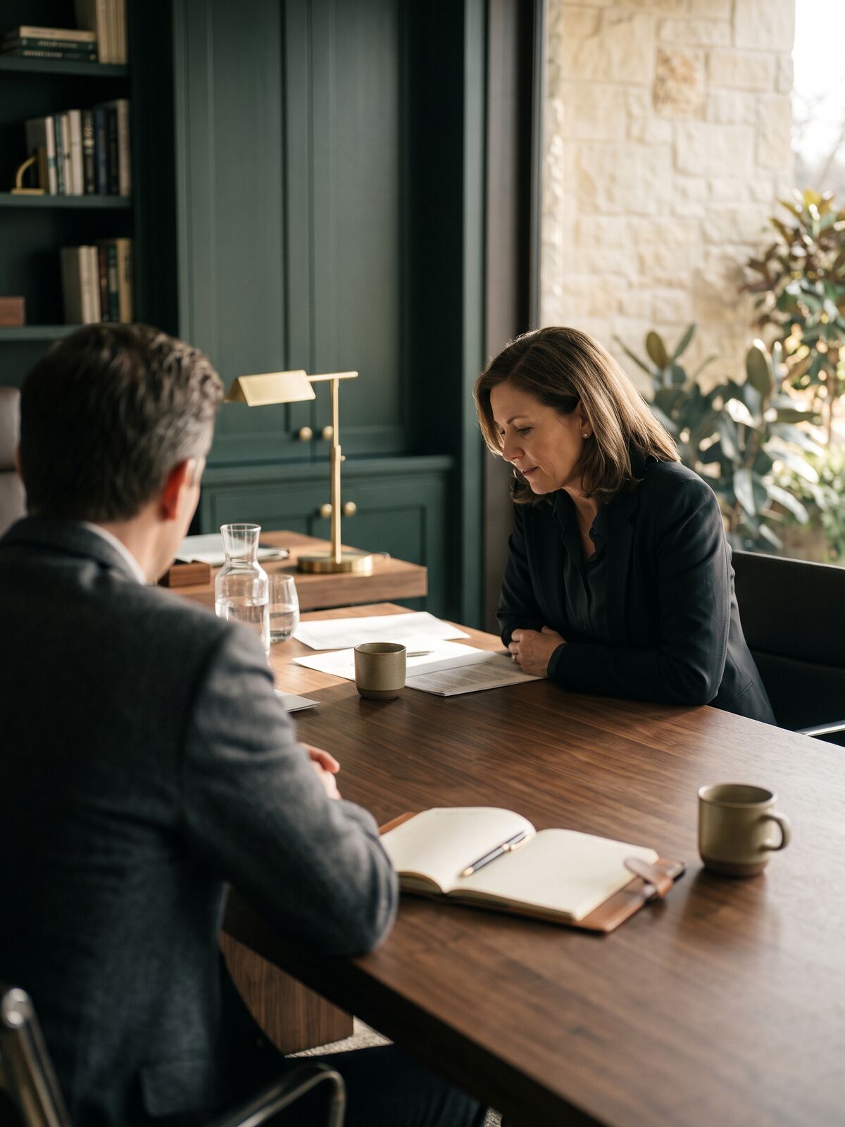 A first conversation between two executives